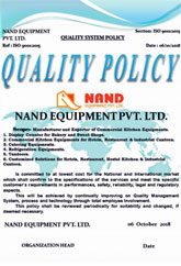 Quality Certificate